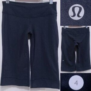 Lululemon Clam Digger Crop Shorts 4 XS Woman's Leggings Capri Black